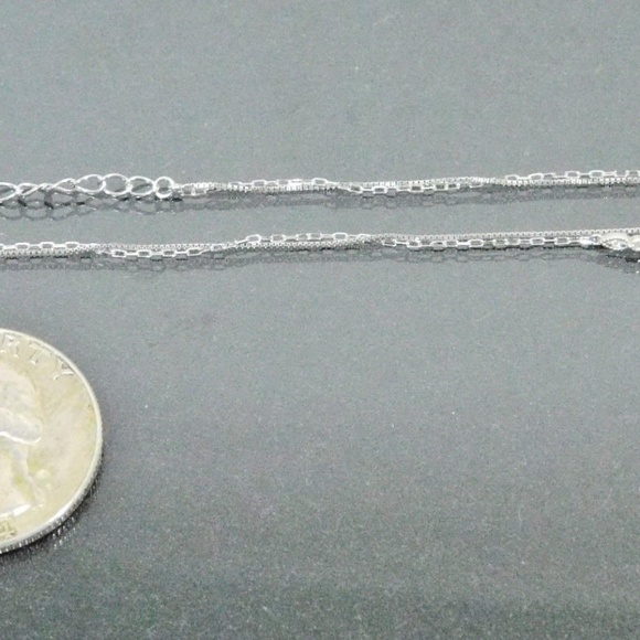 Authentic Natural 0.04ct 5 point Diamond K10 White Gold Bracelet 6.9 inch - Picture 4 of 11